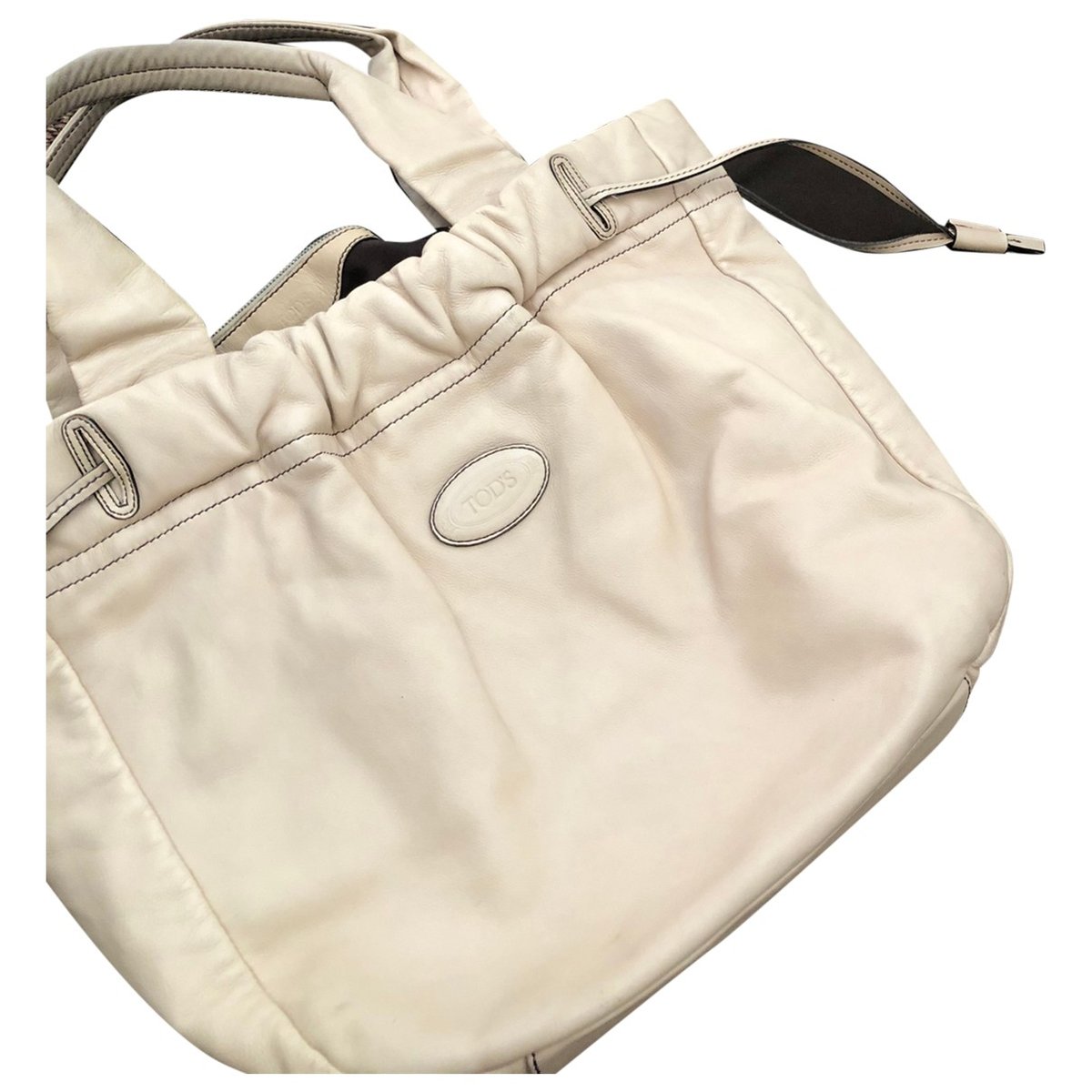 Shopping Media leather handbag