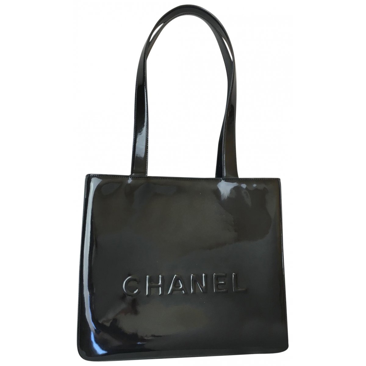 Classic CC Shopping patent leather tote