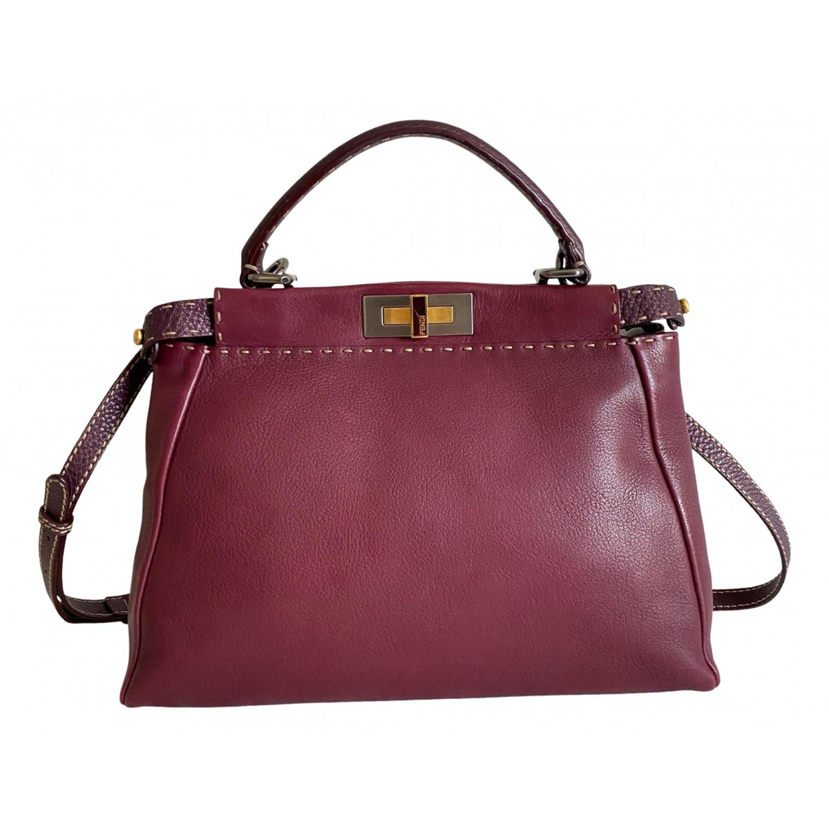 Peekaboo mini pocket leather handbag