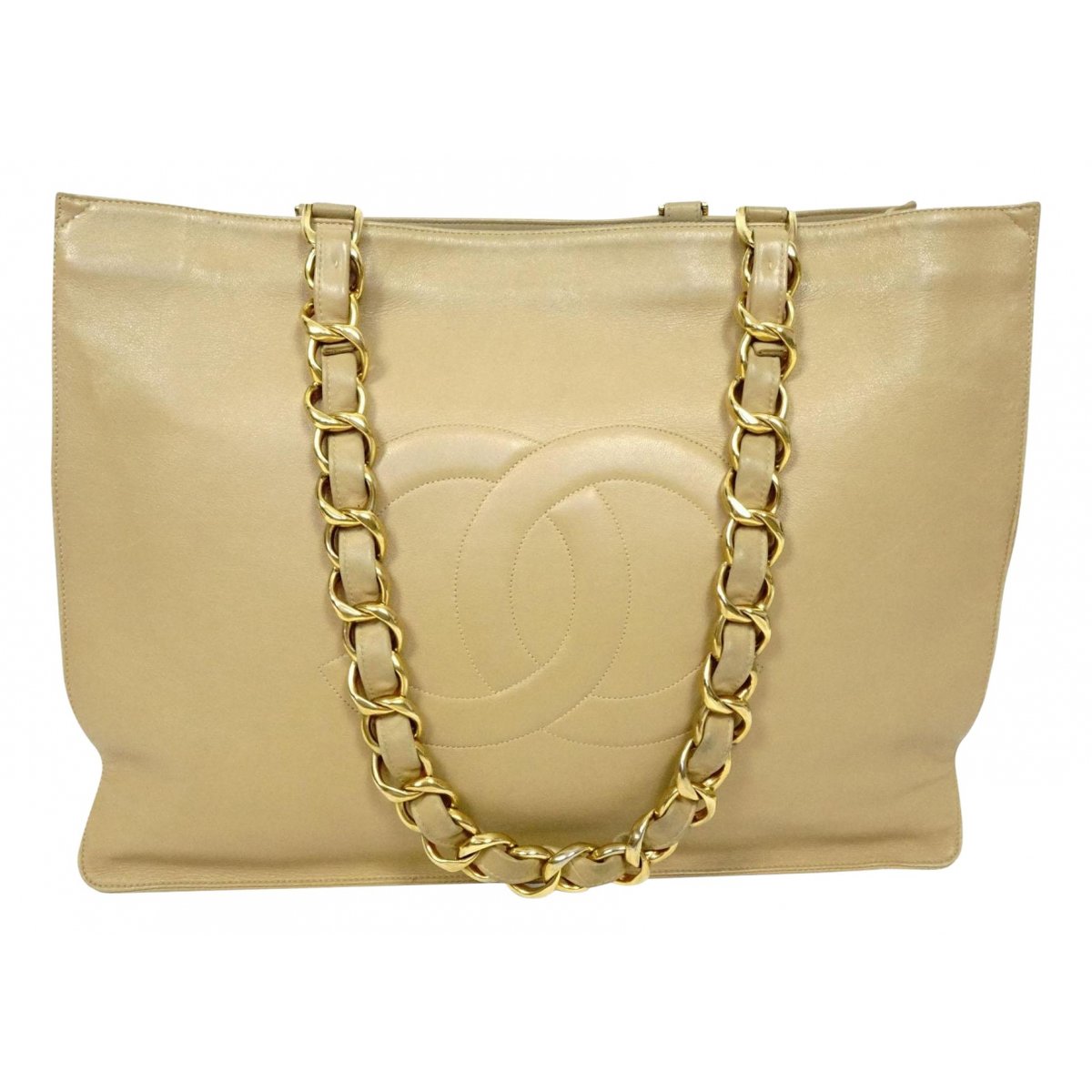 Vintage CC Chain leather tote