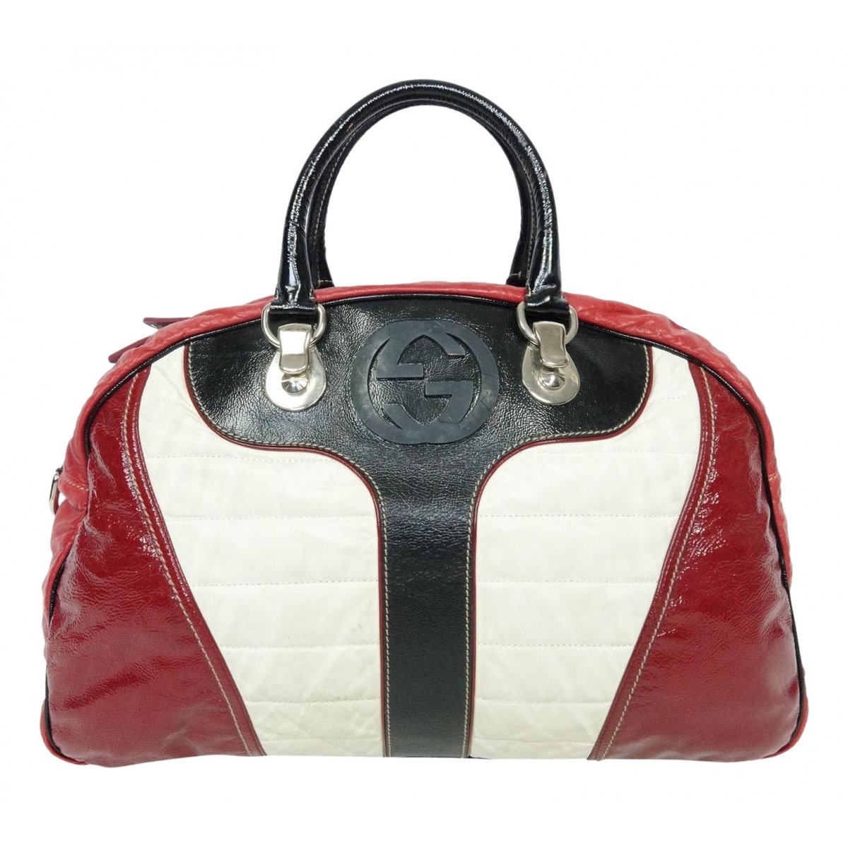 Ophidia Top Handle leather handbag