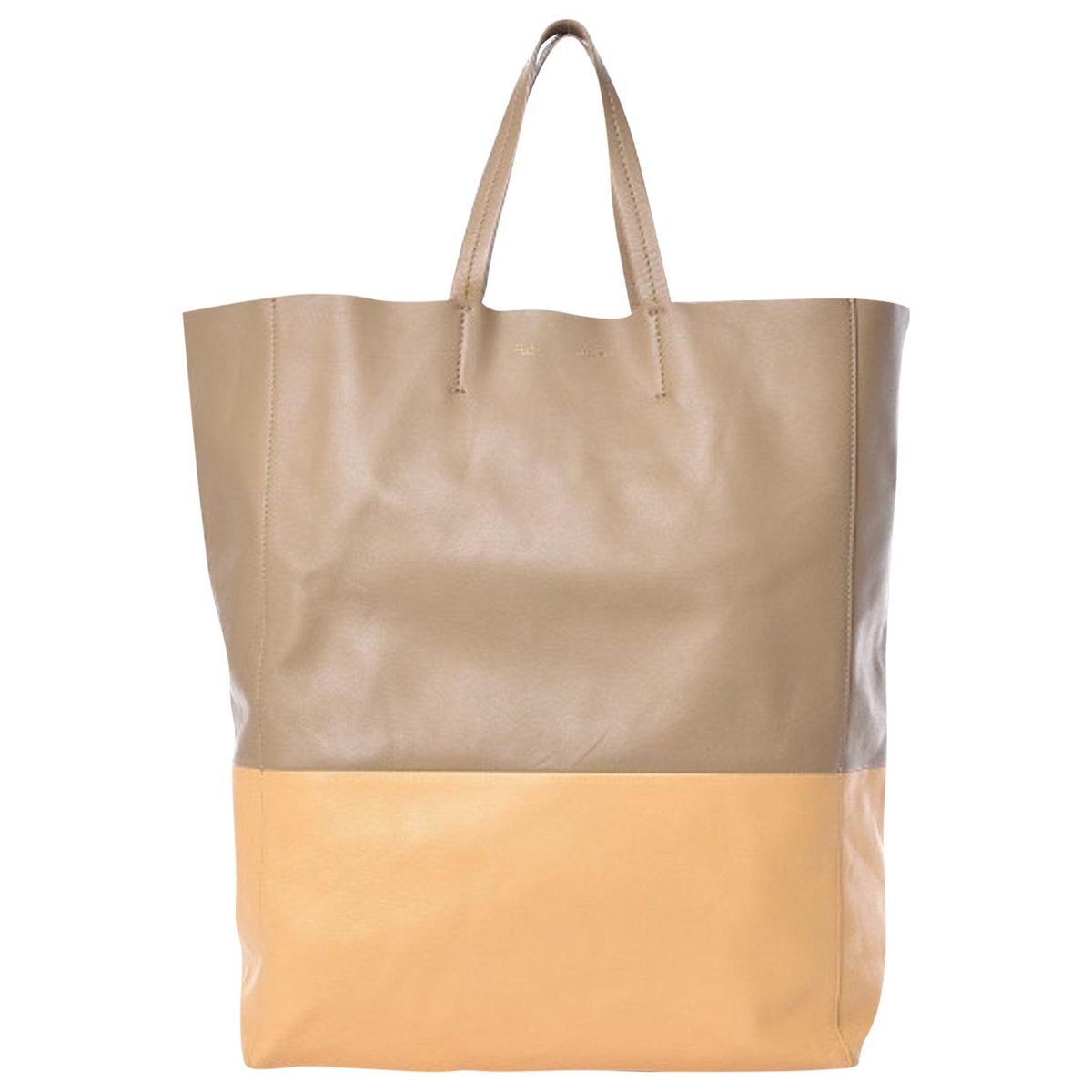 Gusset leather handbag