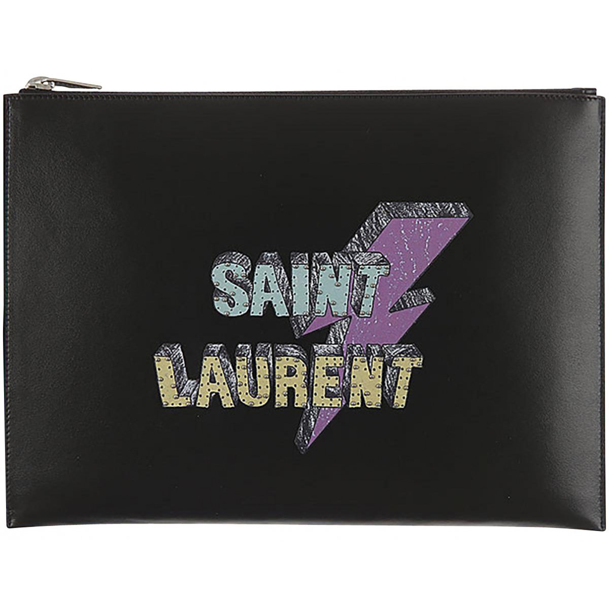 Baby monogramme leather clutch bag