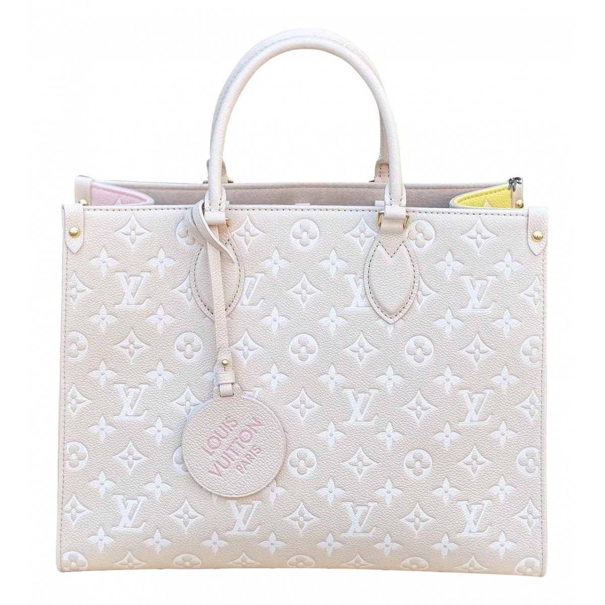 Plat leather handbag
