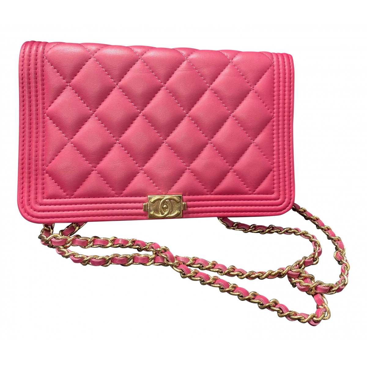 Wallet On Chain Boy leather crossbody bag