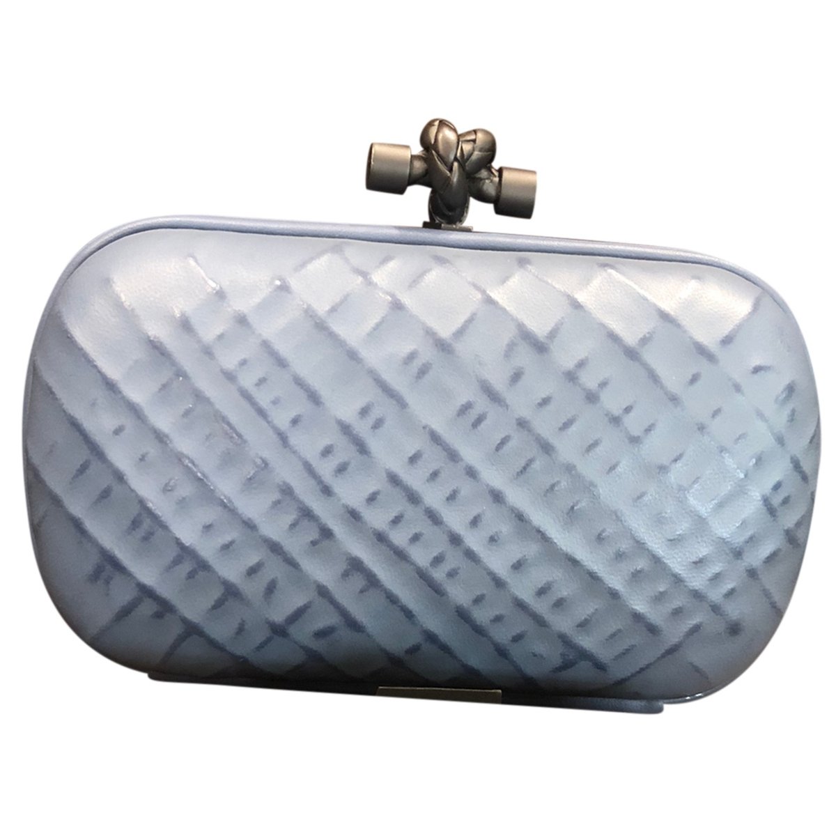 Knot leather clutch bag