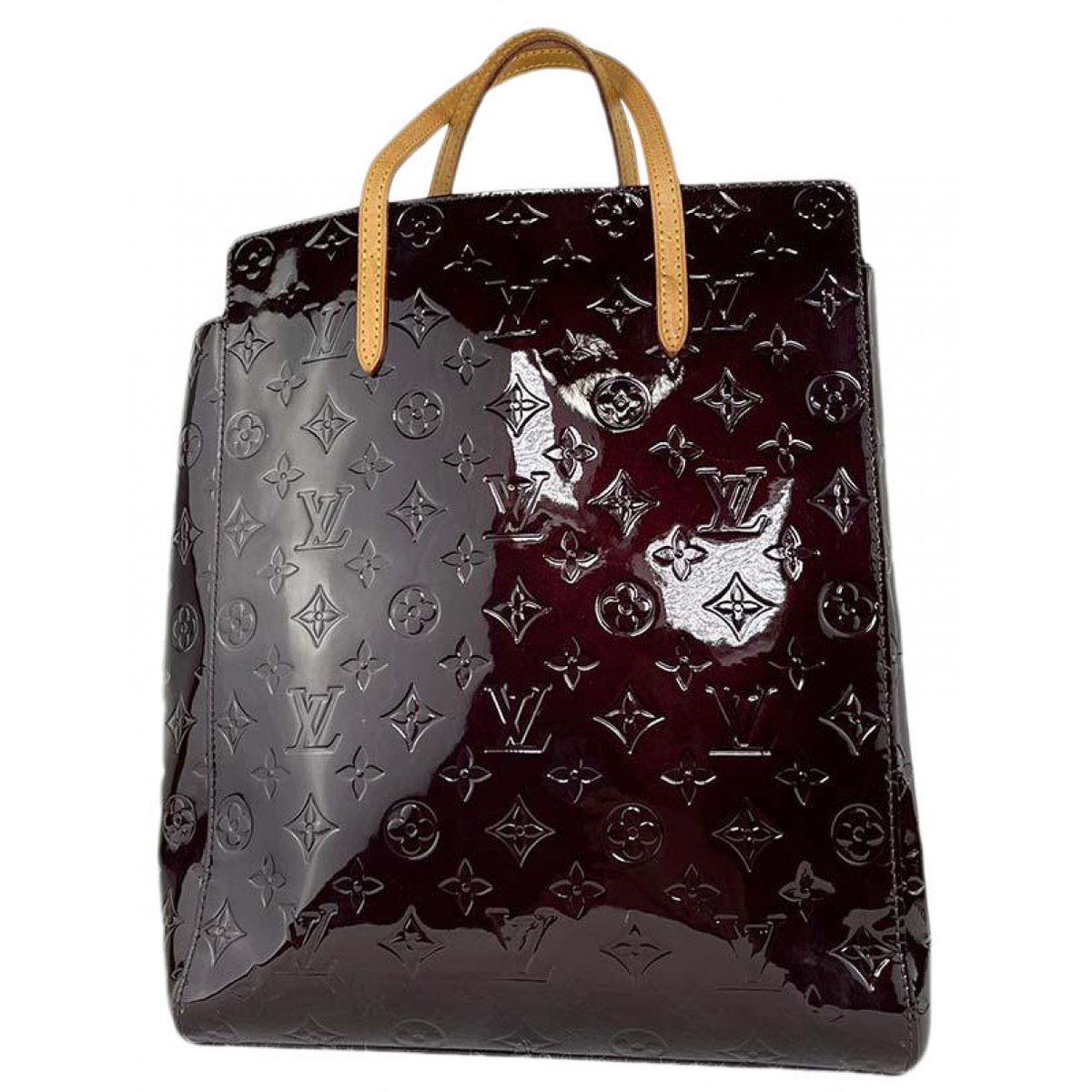 Plat leather handbag