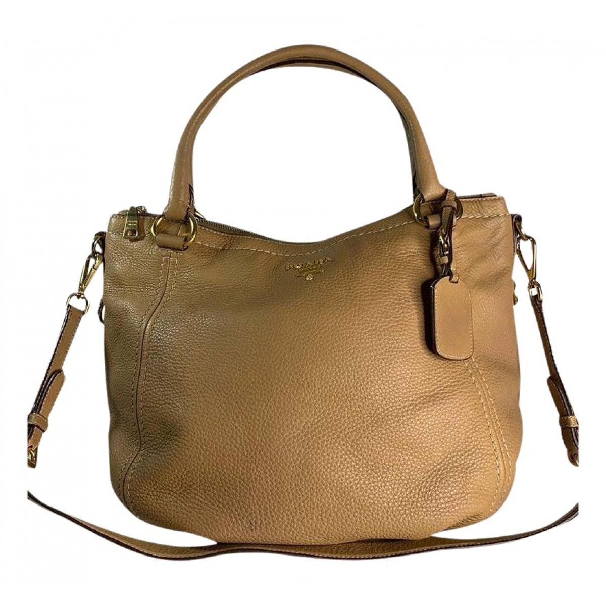 Pyramid leather handbag