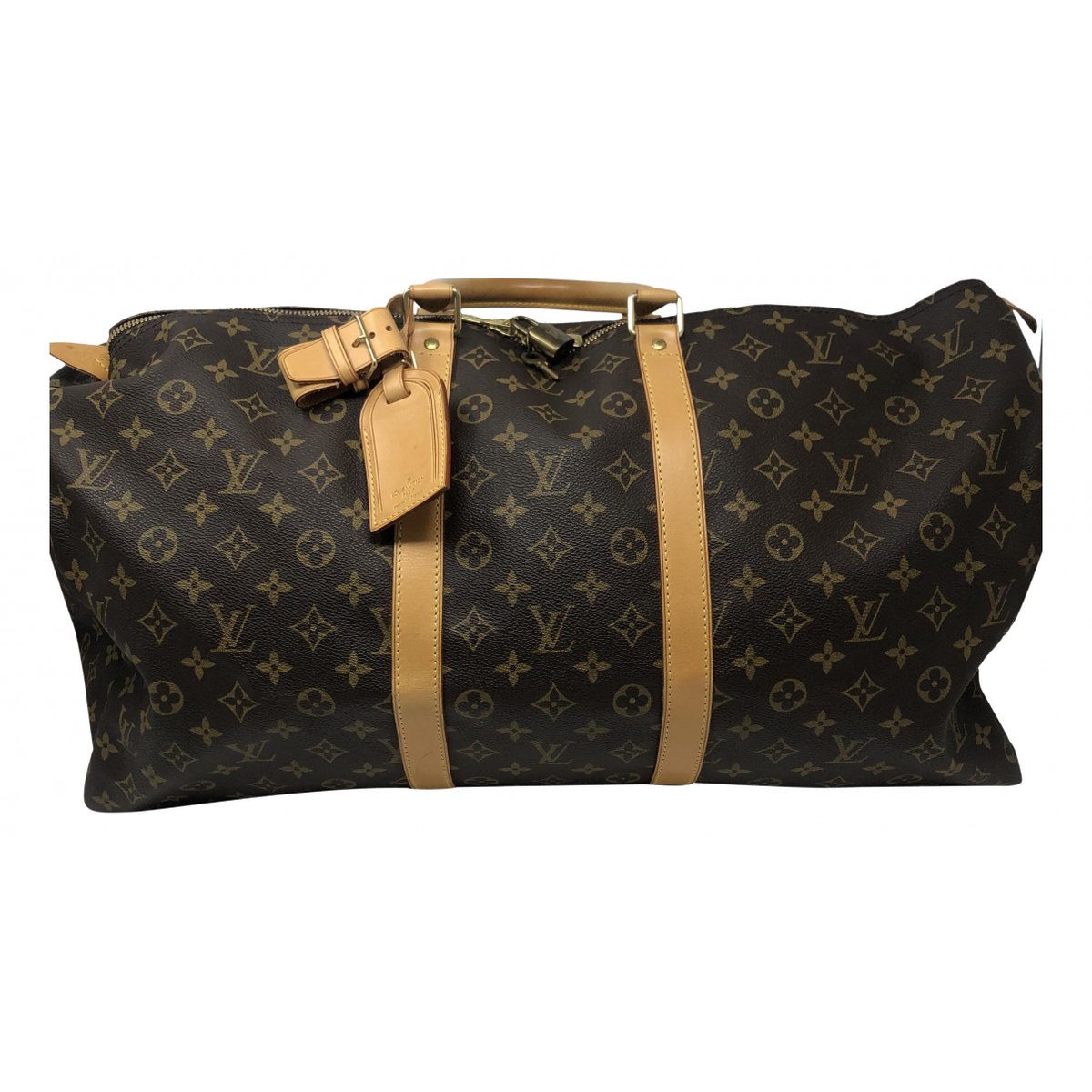 Keepall leather travel bag