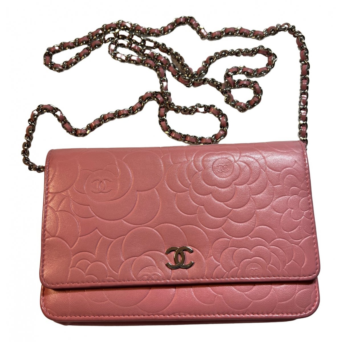 Wallet On Chain leather crossbody bag