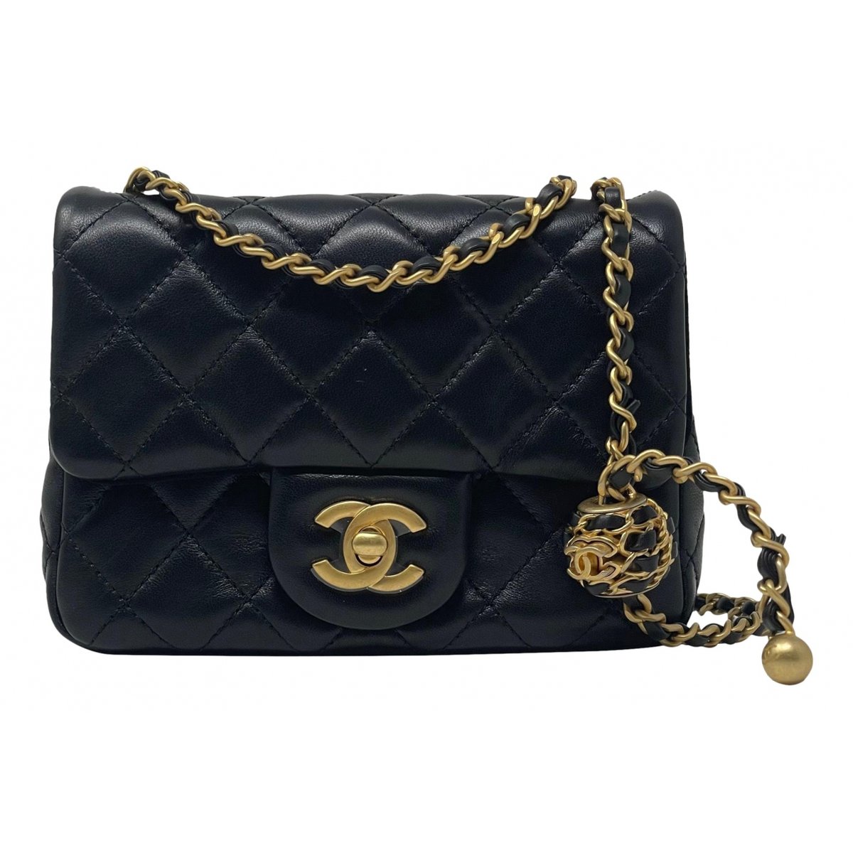 Trendy CC leather crossbody bag