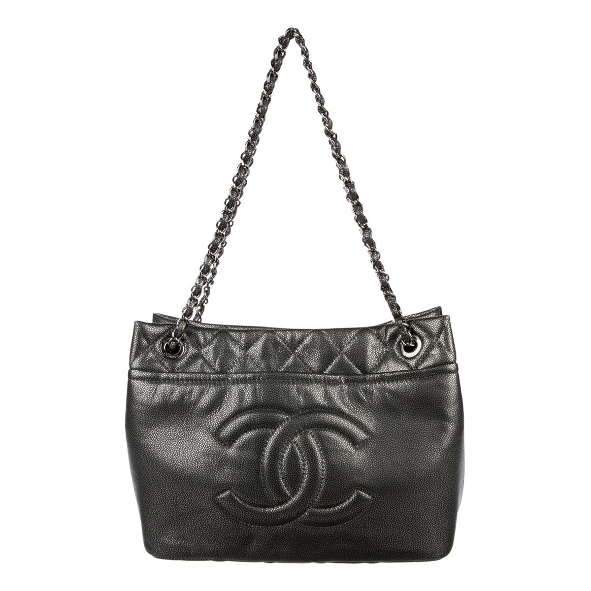Vintage CC Chain leather tote