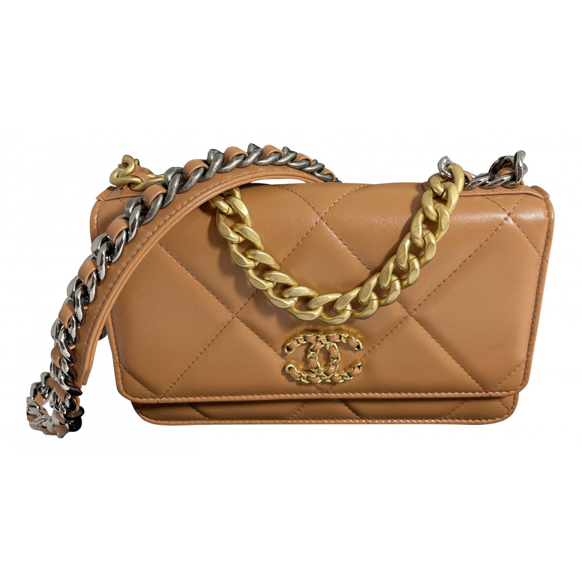 Wallet On Chain Chanel 19 leather handbag