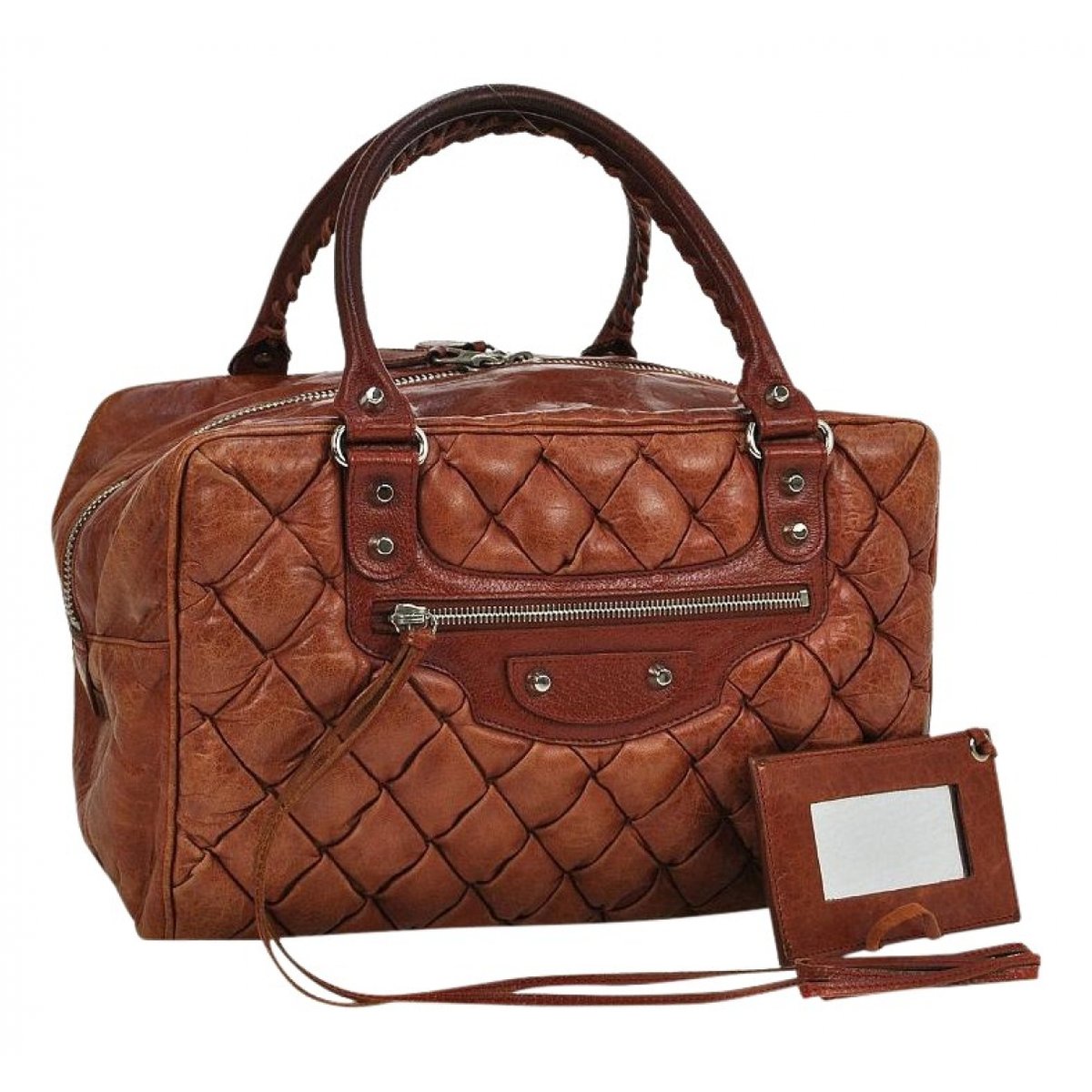 Work leather handbag