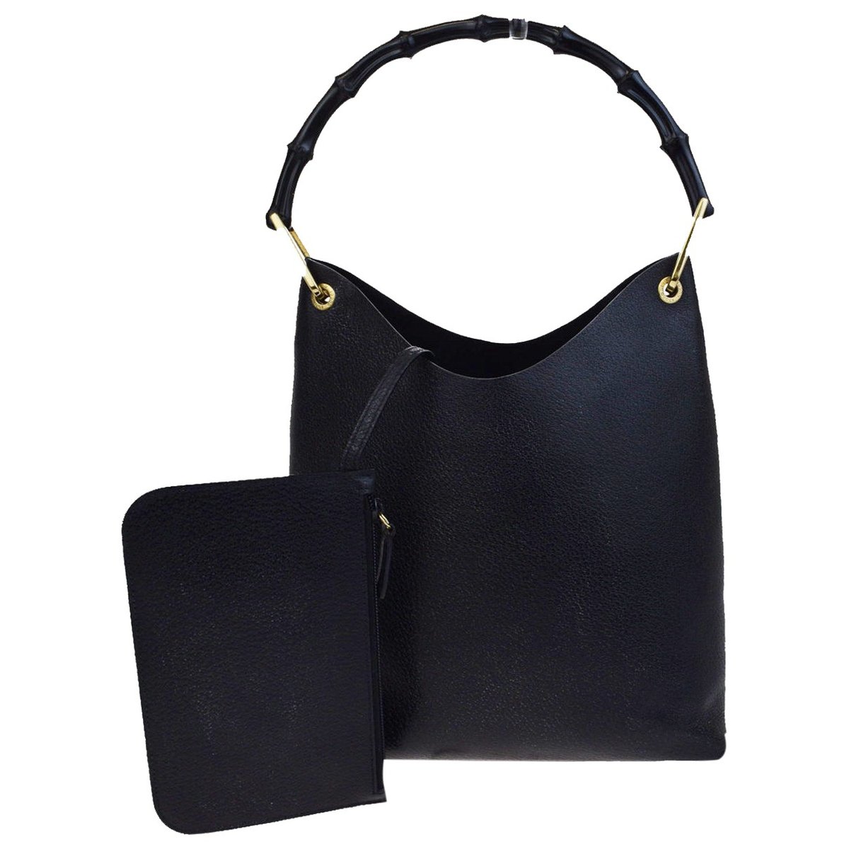 Bamboo Top Handle leather handbag