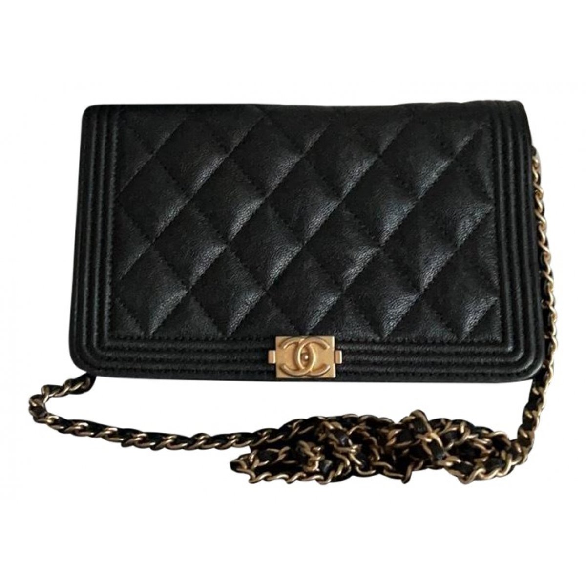 Wallet On Chain Boy leather crossbody bag