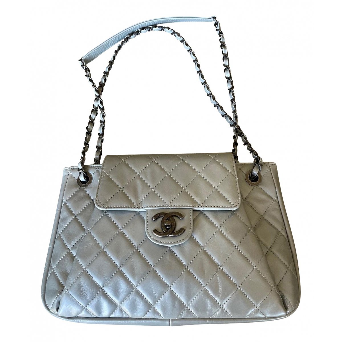 Trendy CC Flap leather handbag