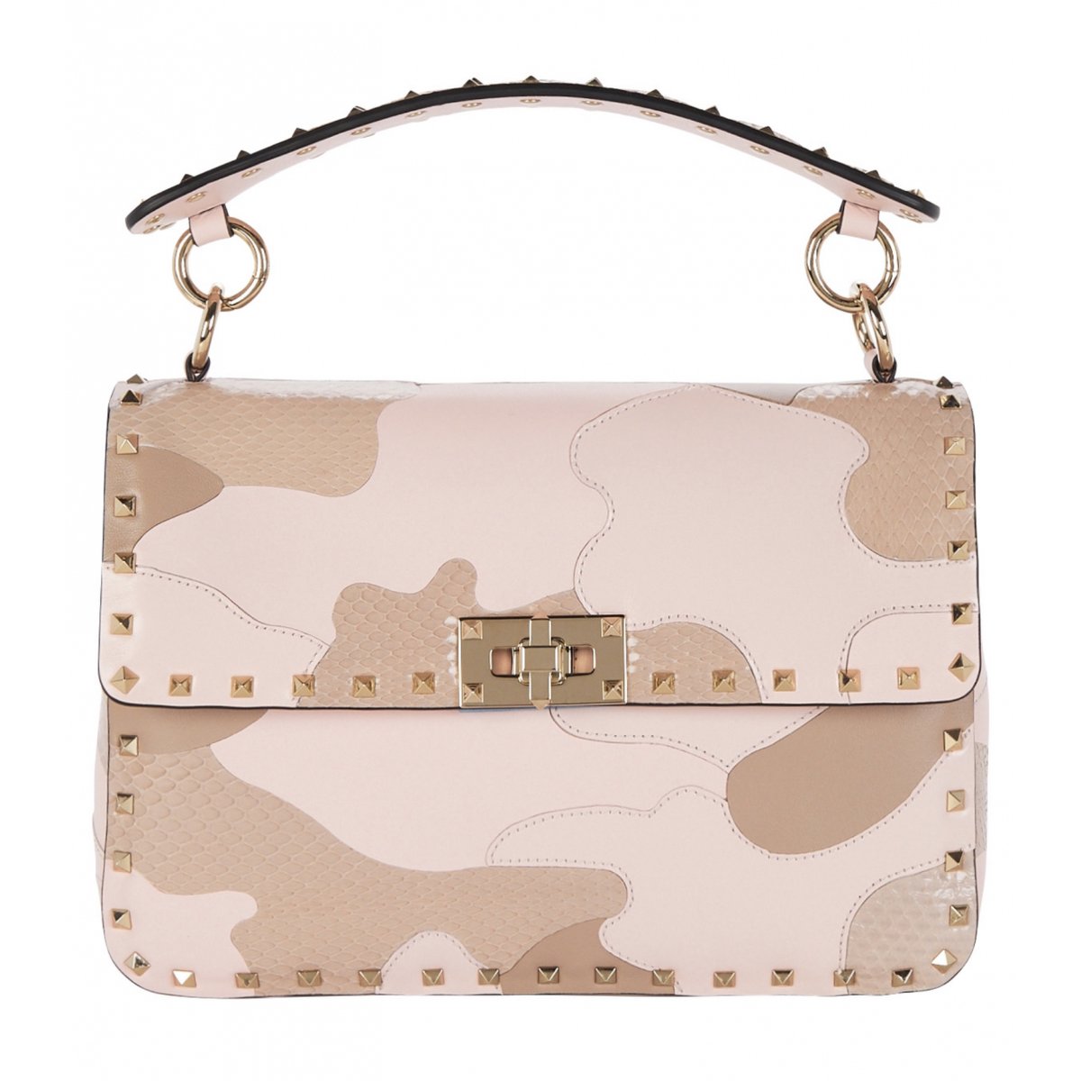 Rockstud spike leather handbag