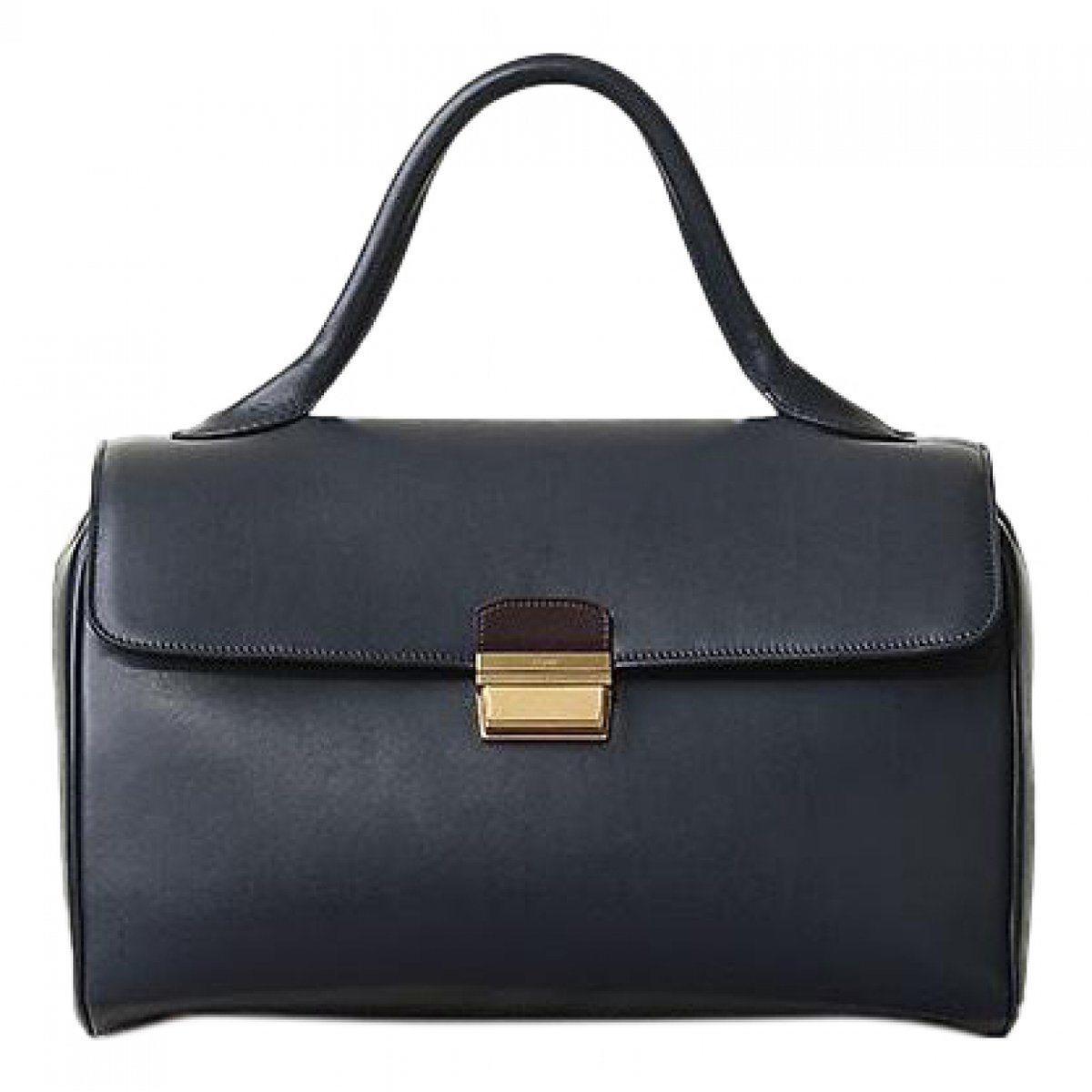 Case flap leather handbag