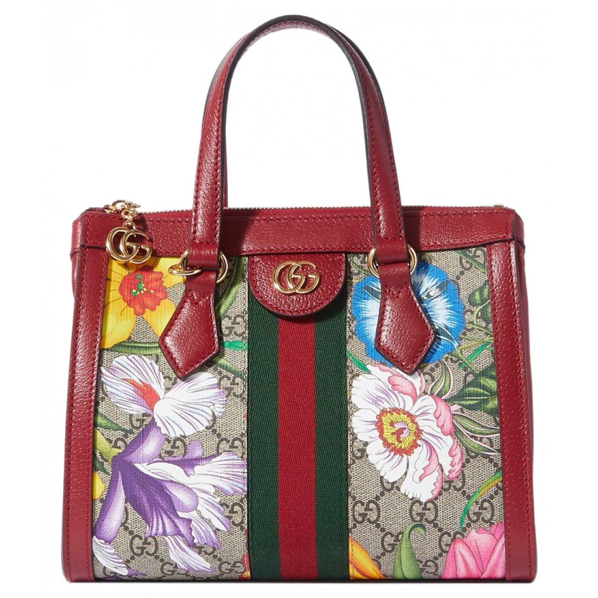 Ophidia Top Handle leather handbag