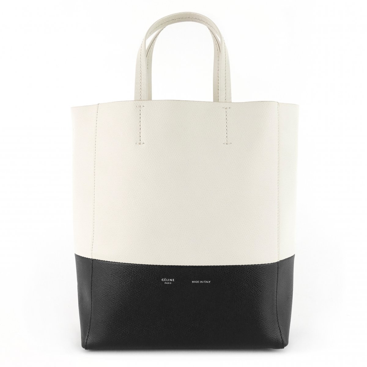 Cabas Vertical leather tote