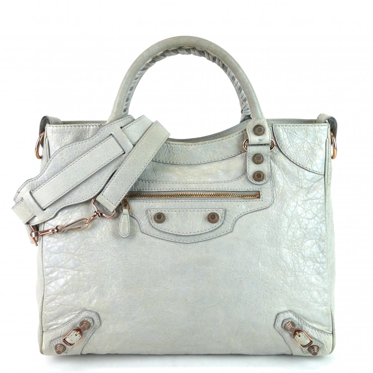 Classic Metalic leather handbag