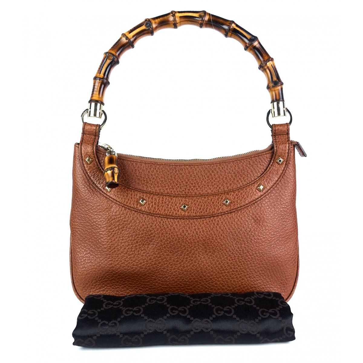 Bamboo Top Handle leather handbag
