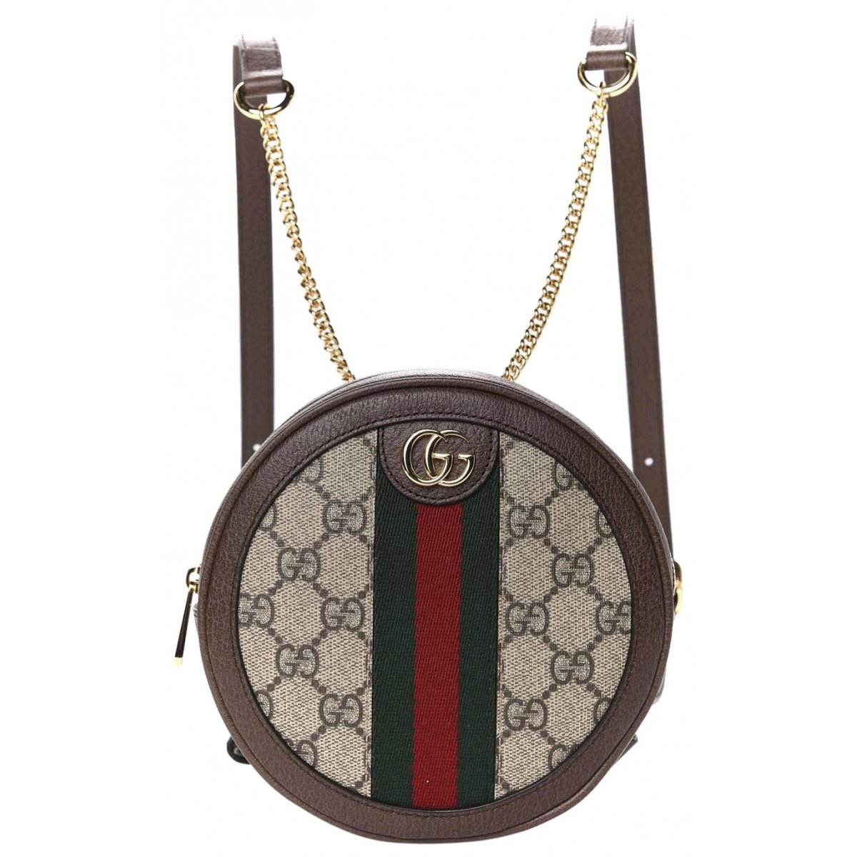 Ophidia Round leather backpack