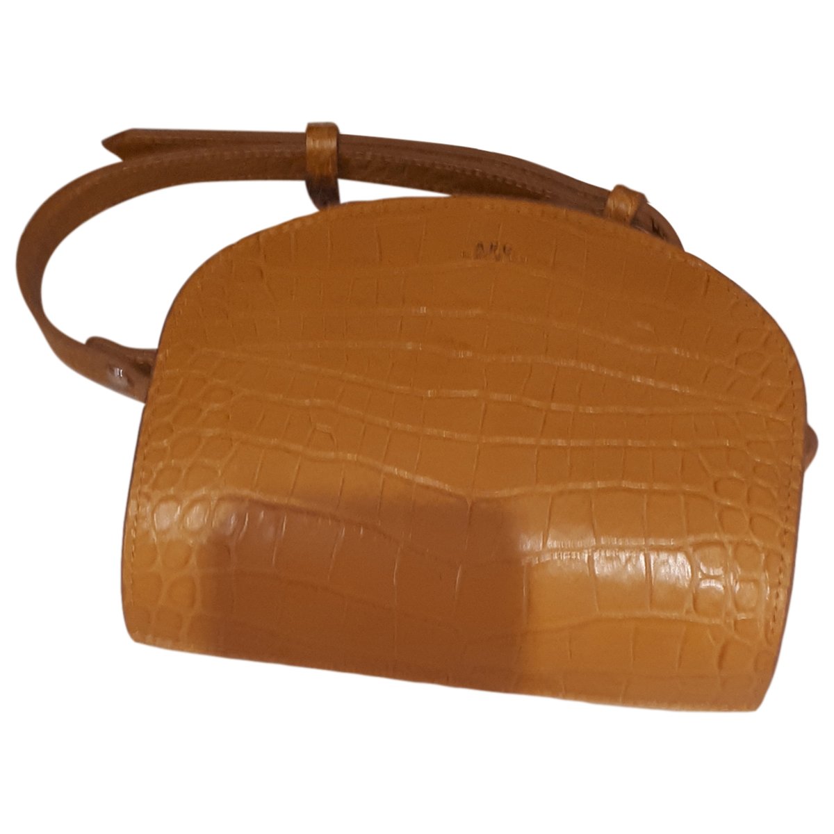 Demi-lune leather crossbody bag