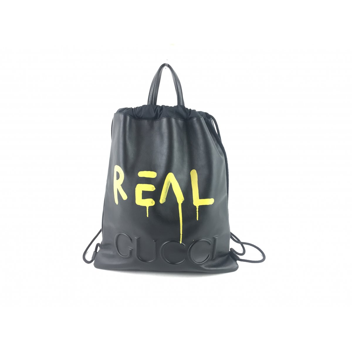 Bamboo Tassel Oval leather backpack