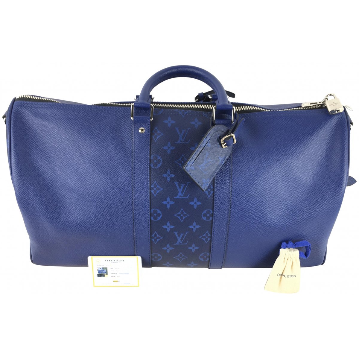 Keepall leather travel bag