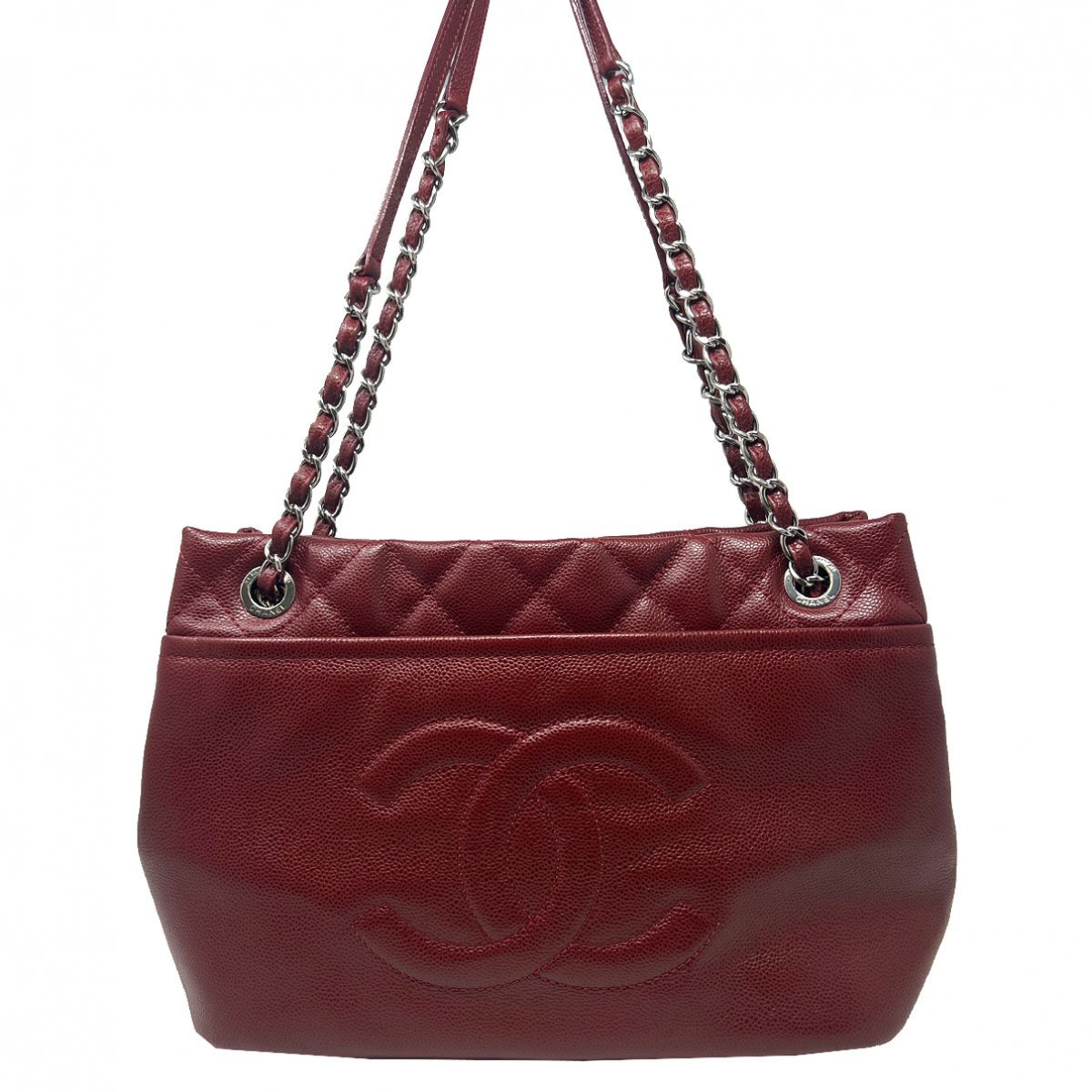 Vintage CC Chain leather tote