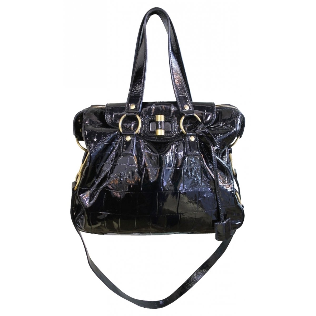 Downtown patent leather handbag