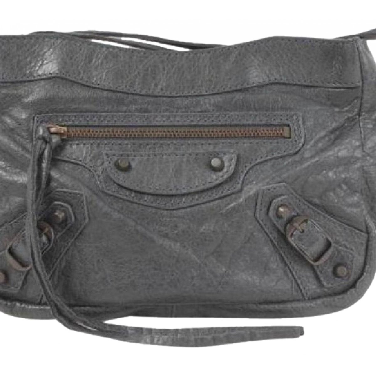 Hip leather clutch bag