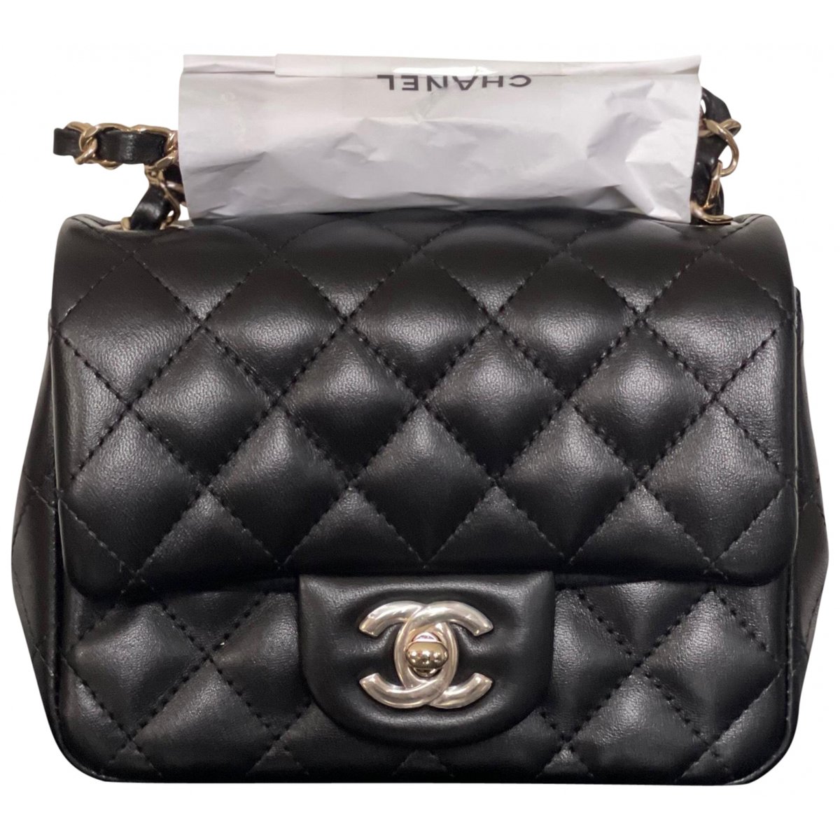 Trendy CC leather crossbody bag