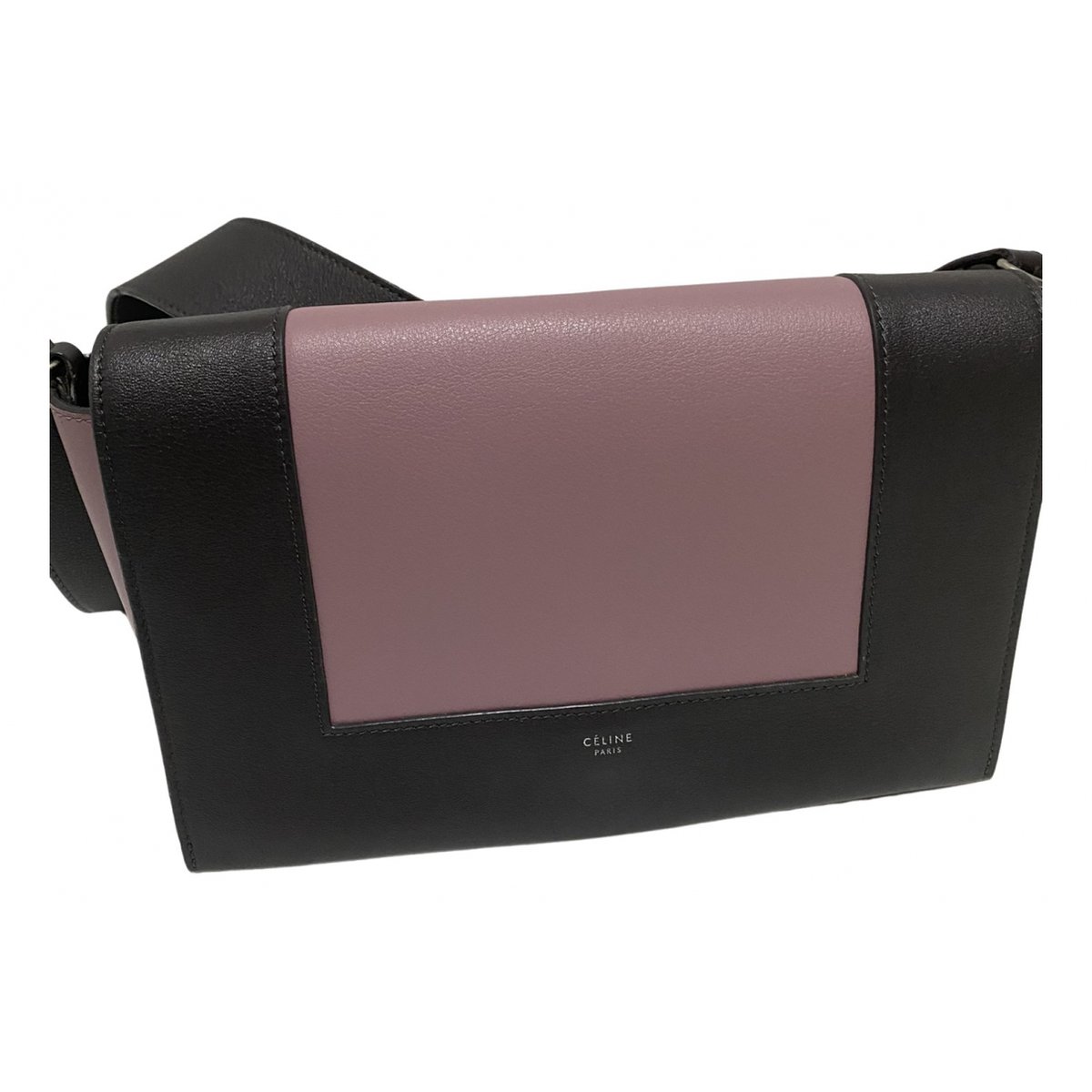 Frame leather handbag