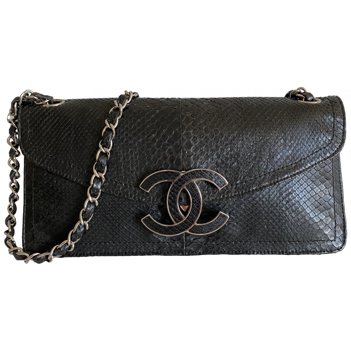 Trendy CC Wallet on Chain python crossbody bag
