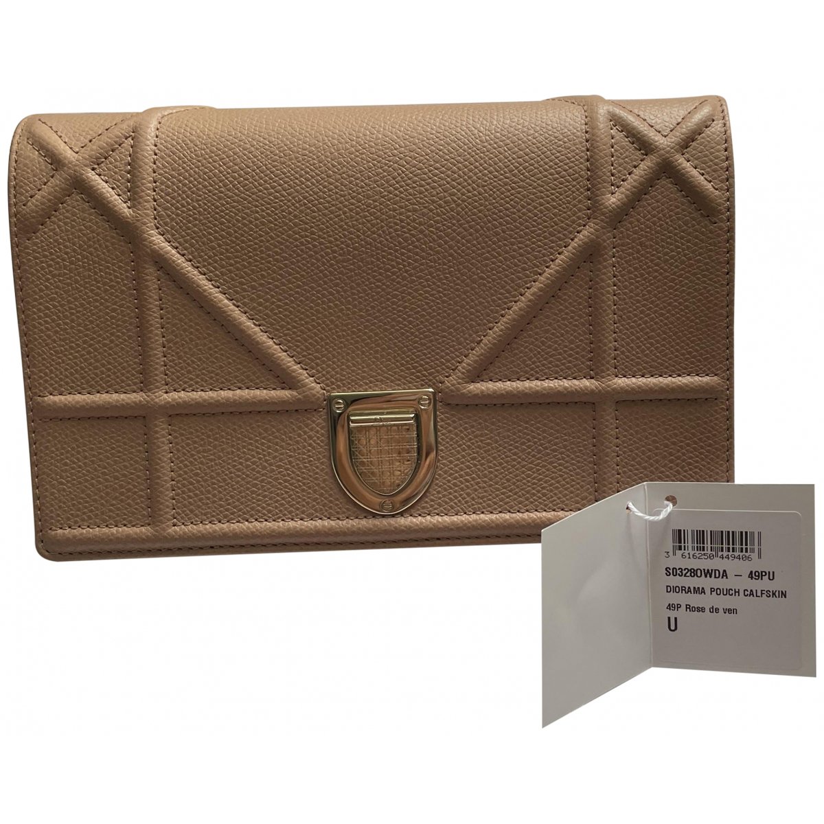 Wallet On Chain Diorama leather crossbody bag