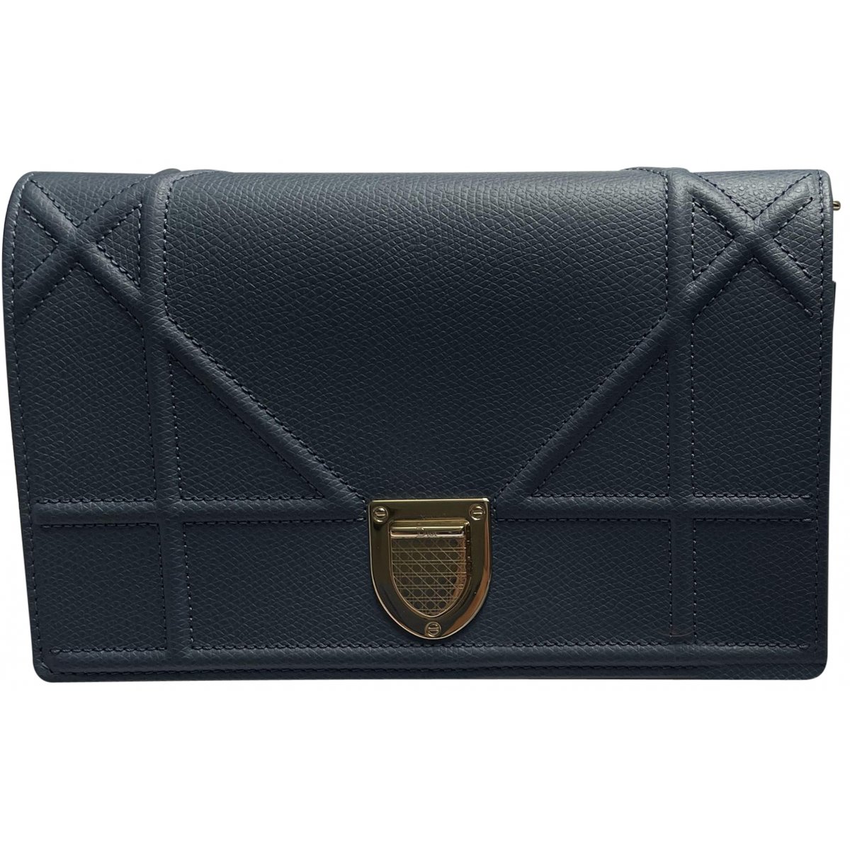 Wallet On Chain Diorama leather crossbody bag