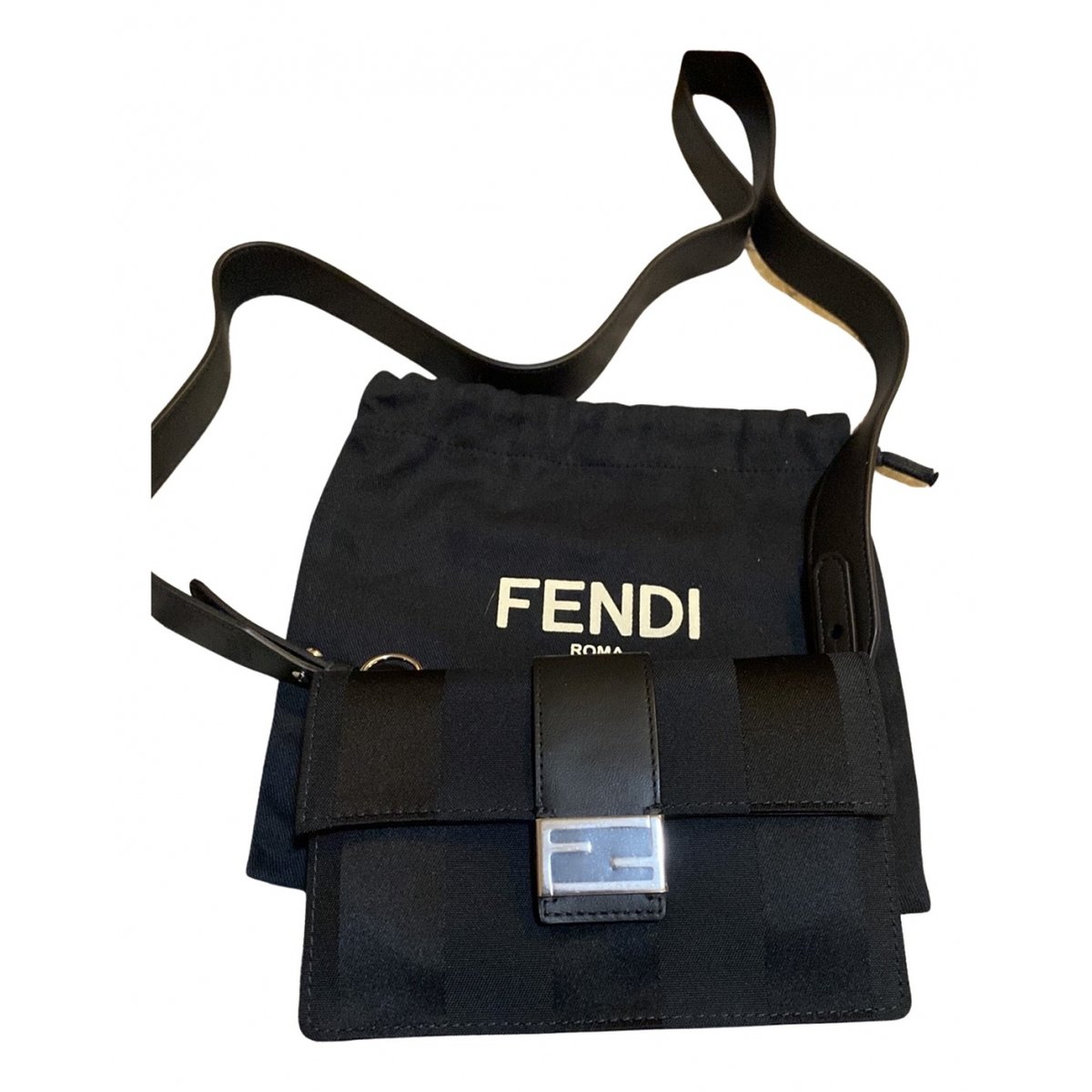 Flat Baguette cloth crossbody bag