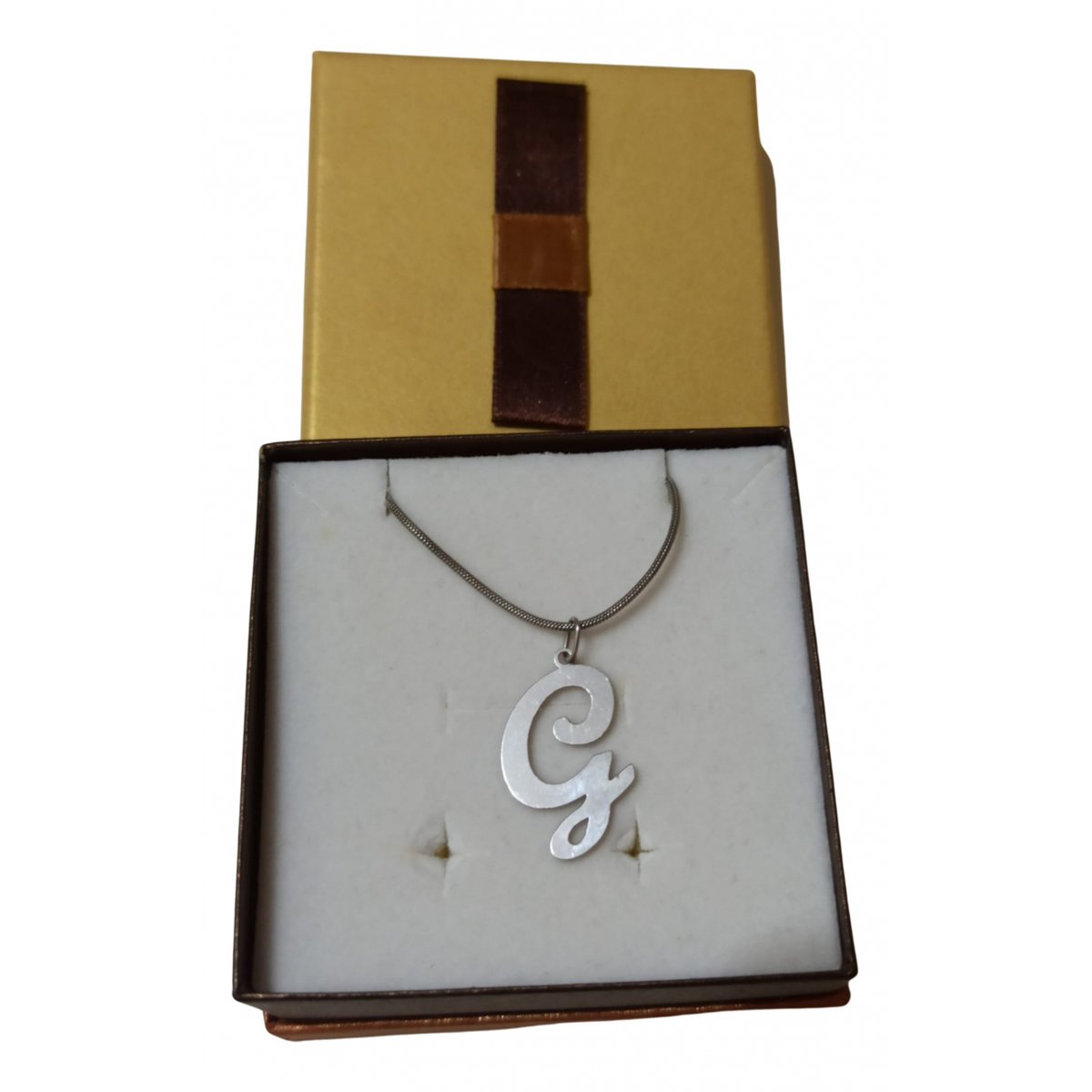 Motifs Lettres silver necklace