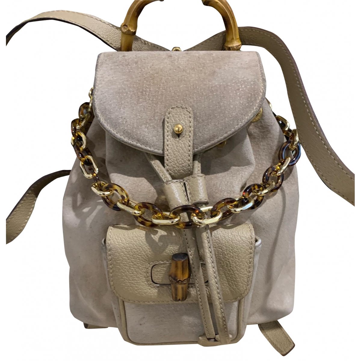 Bamboo Tassel Oval backpack
