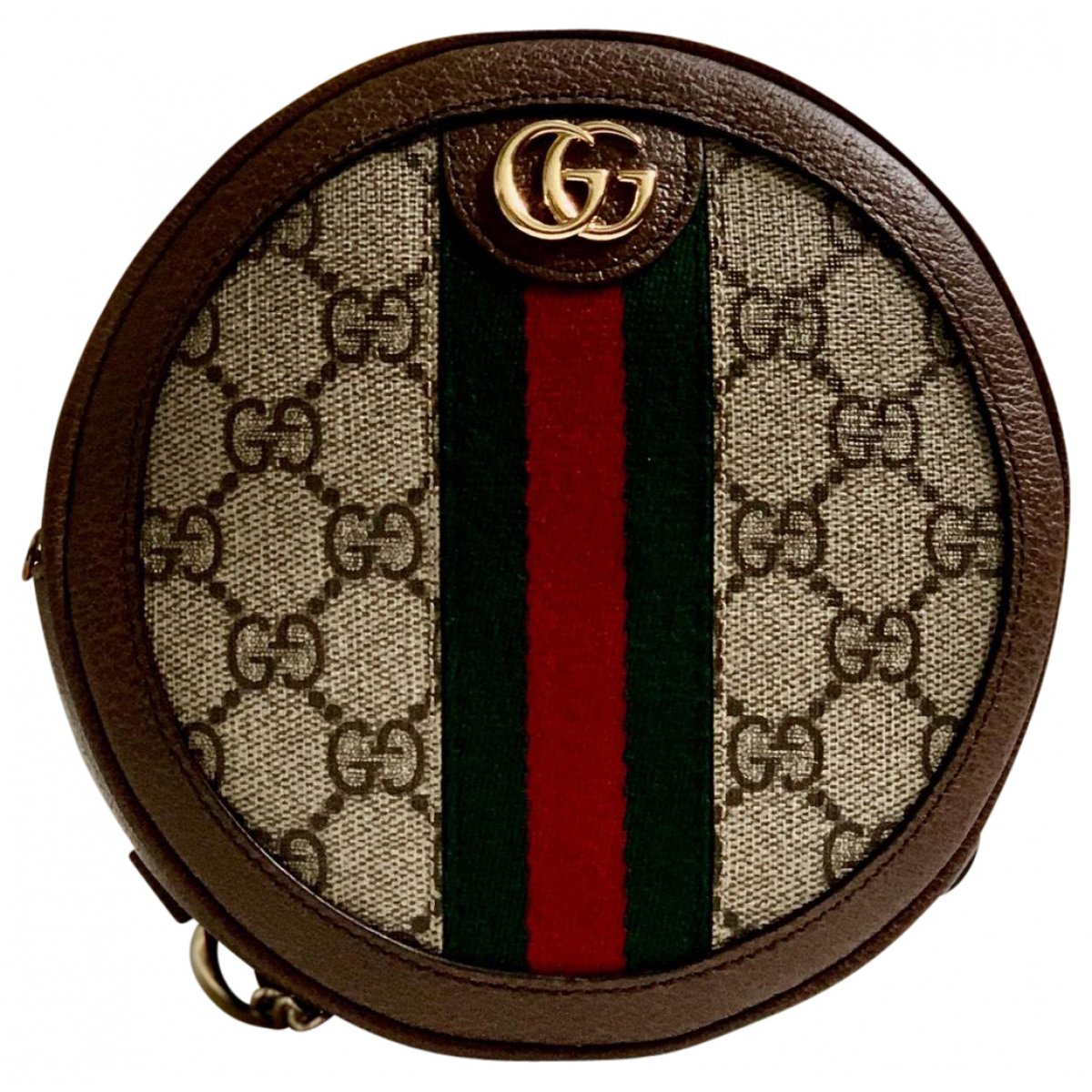 Ophidia Round leather handbag