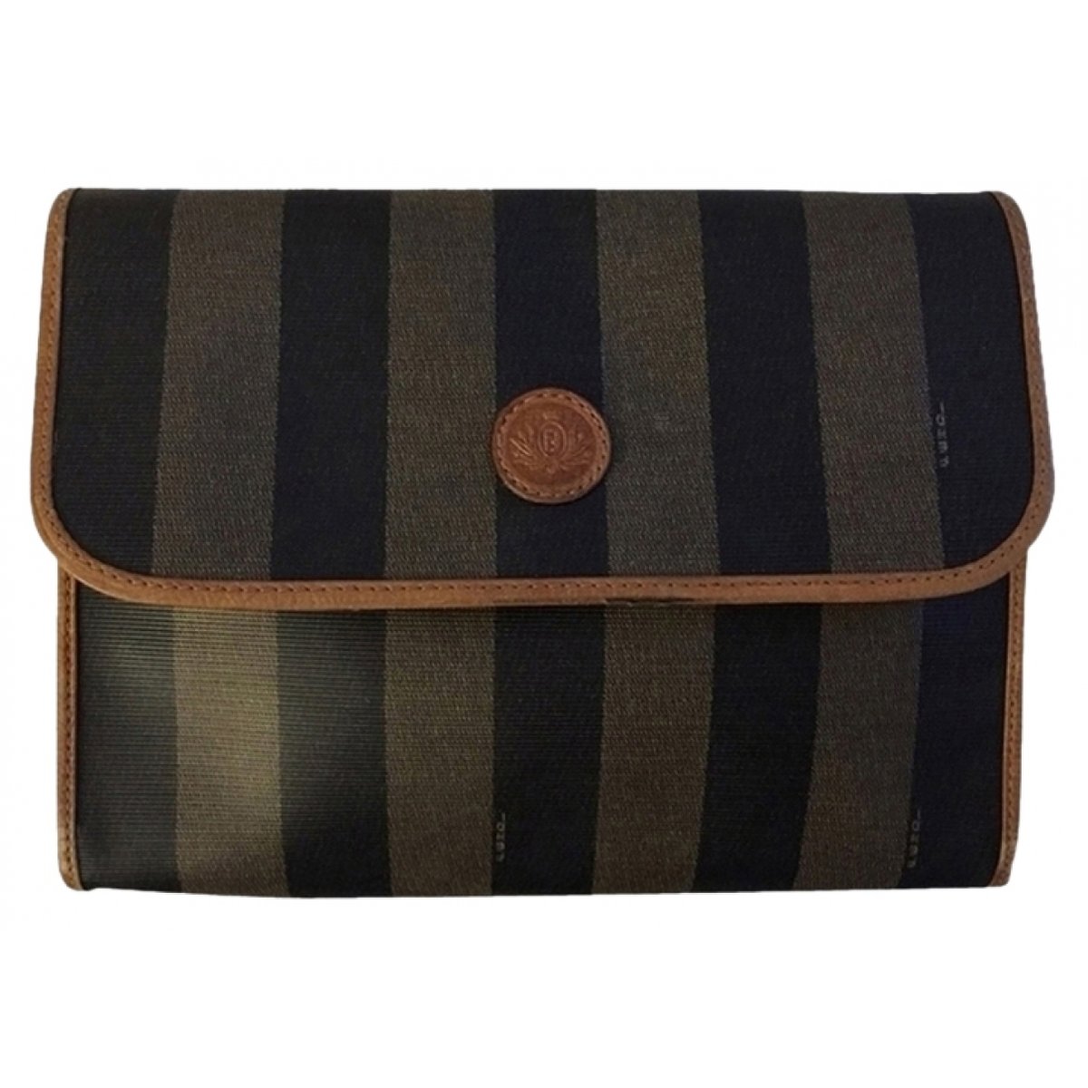 Dot Com leather clutch bag