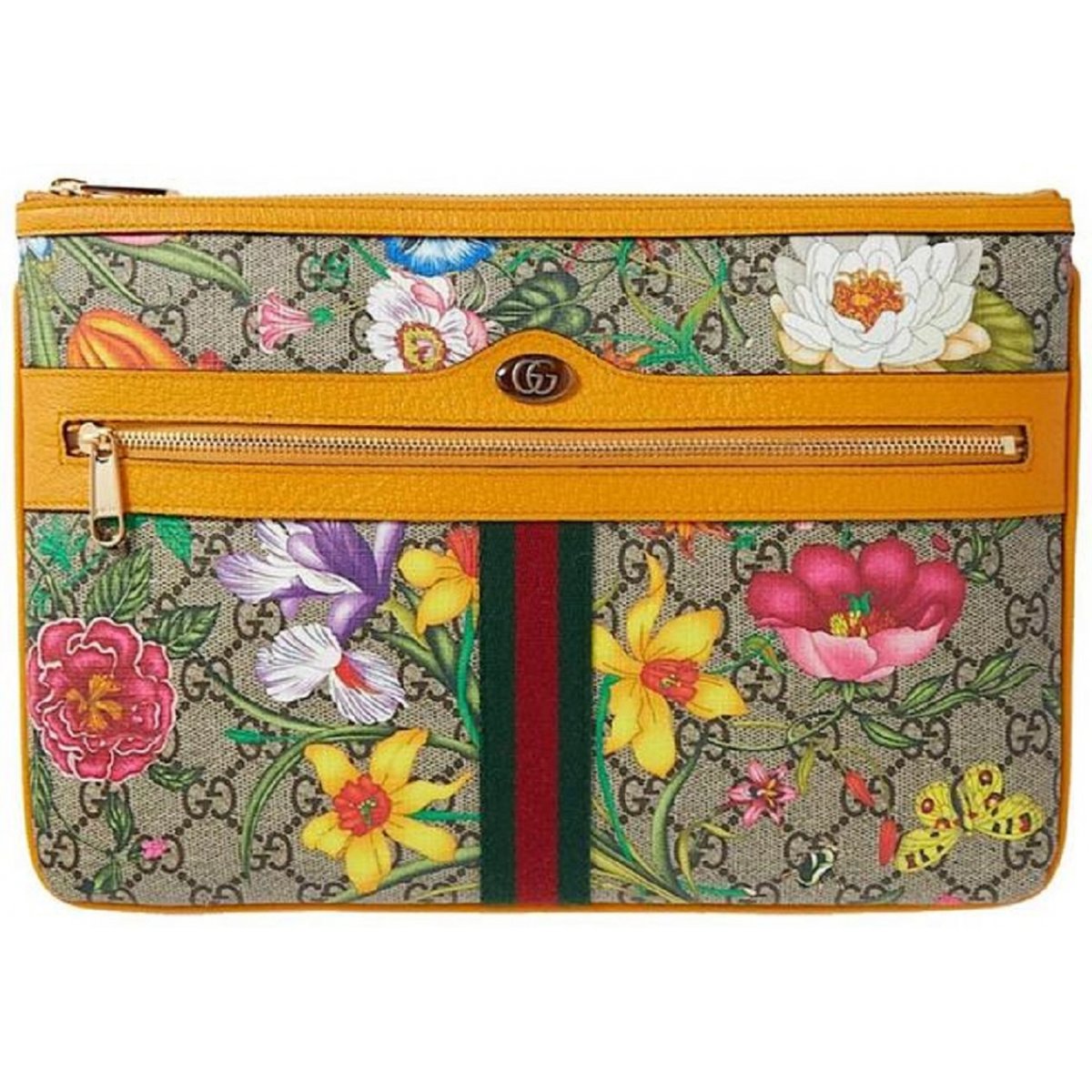 Ophidia cloth clutch bag