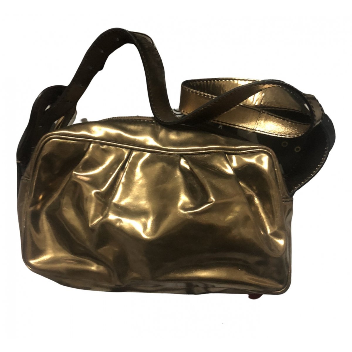 Camera case patent leather crossbody bag