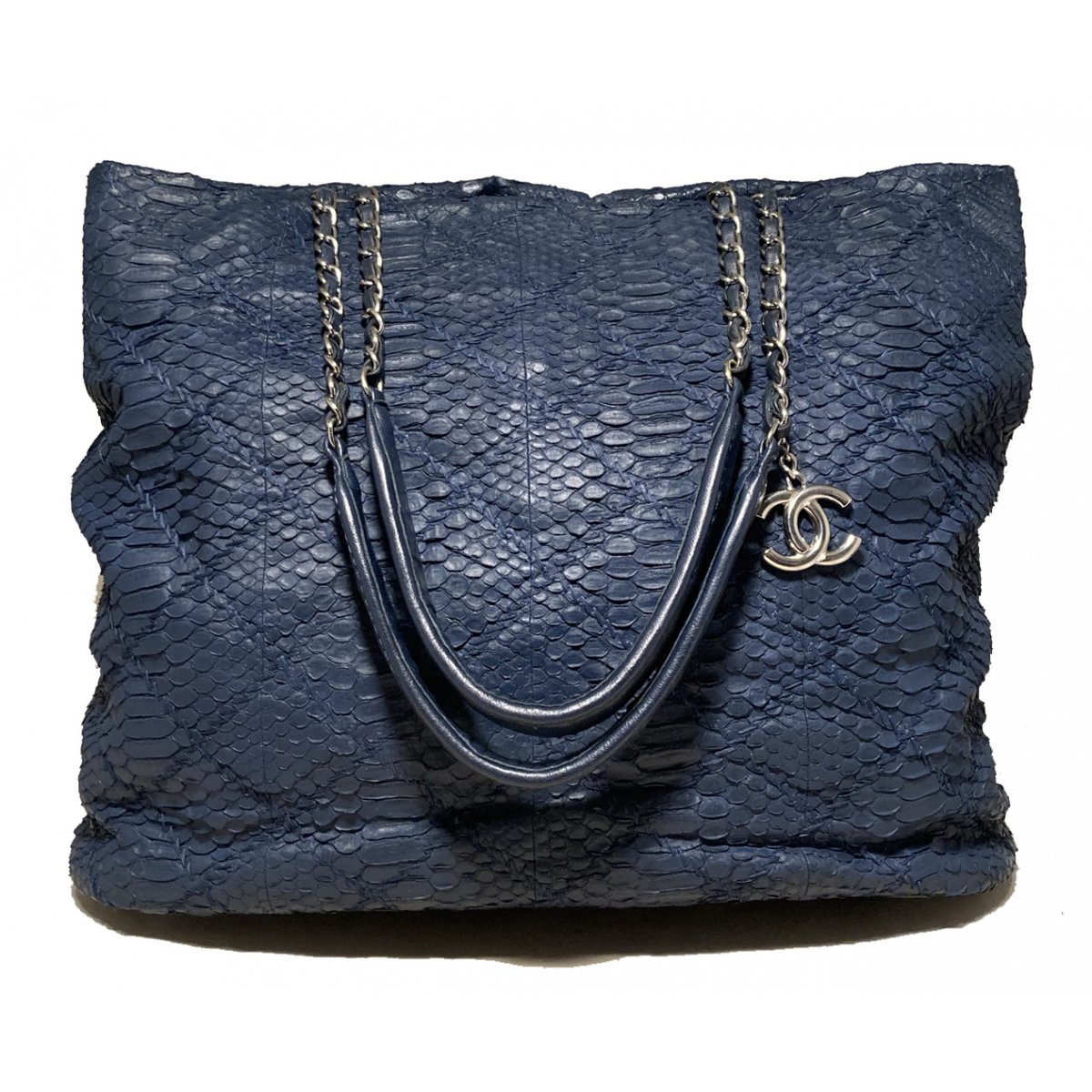 Vintage CC Chain exotic leathers tote