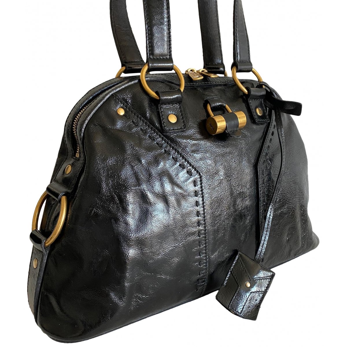 Muse II patent leather handbag