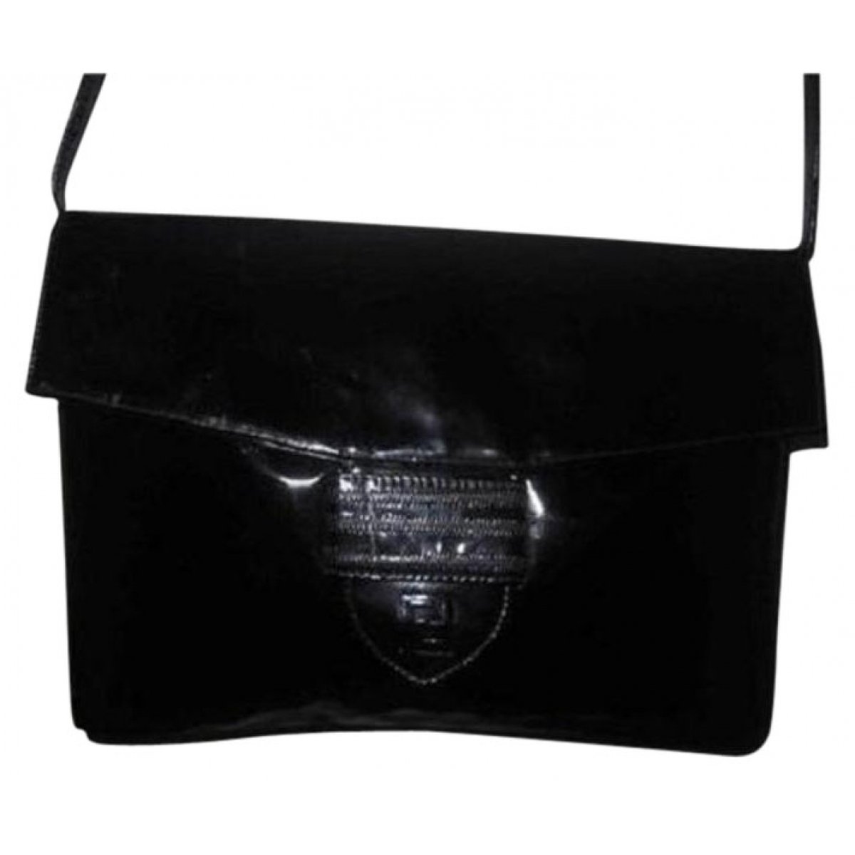 Pocket patent leather handbag