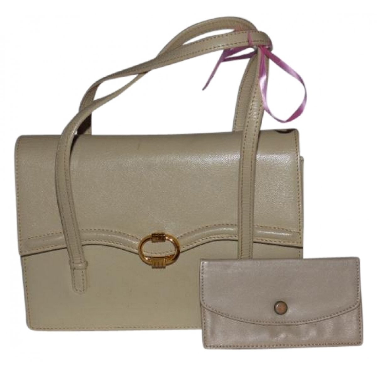 Bamboo Tassel Oval leather handbag
